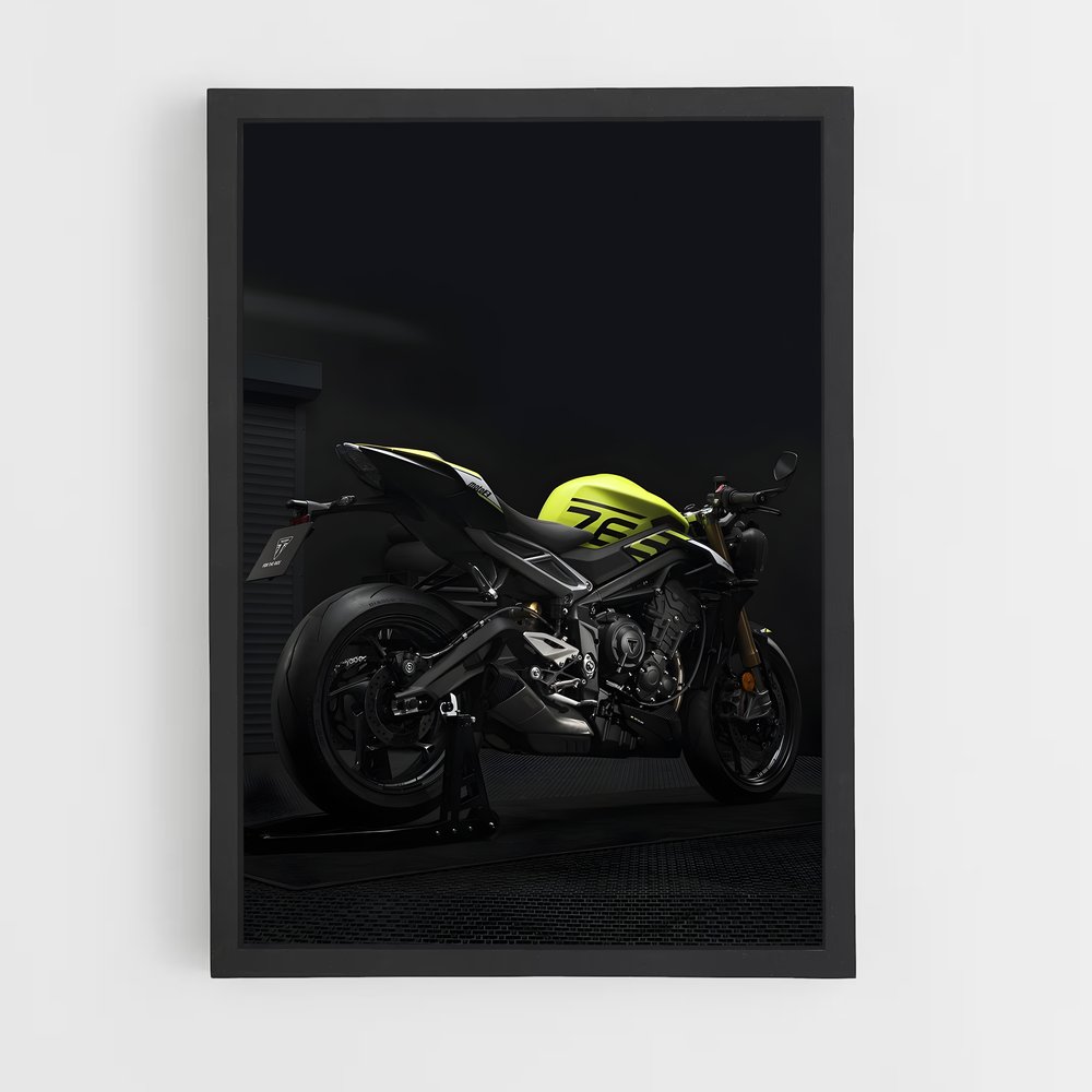 Poster Garage Jaune – affiche Triumph (vue 2)